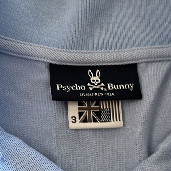 Psycho Bunny Men’s Short-sleeve Light Blue Collared Shirt - Picture 7 of 8
